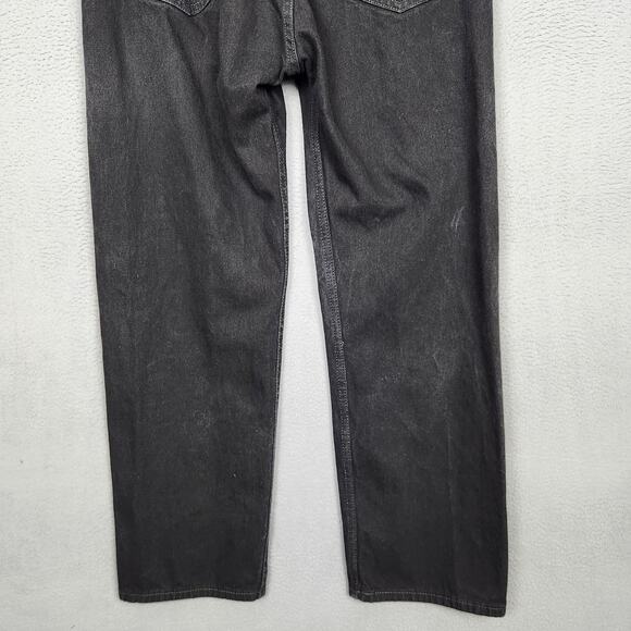 Levi's 505 Jeans Mens 38x30 Black Straight Leg Regular Fit Zip Fly Red Tab - Picture 11 of 16